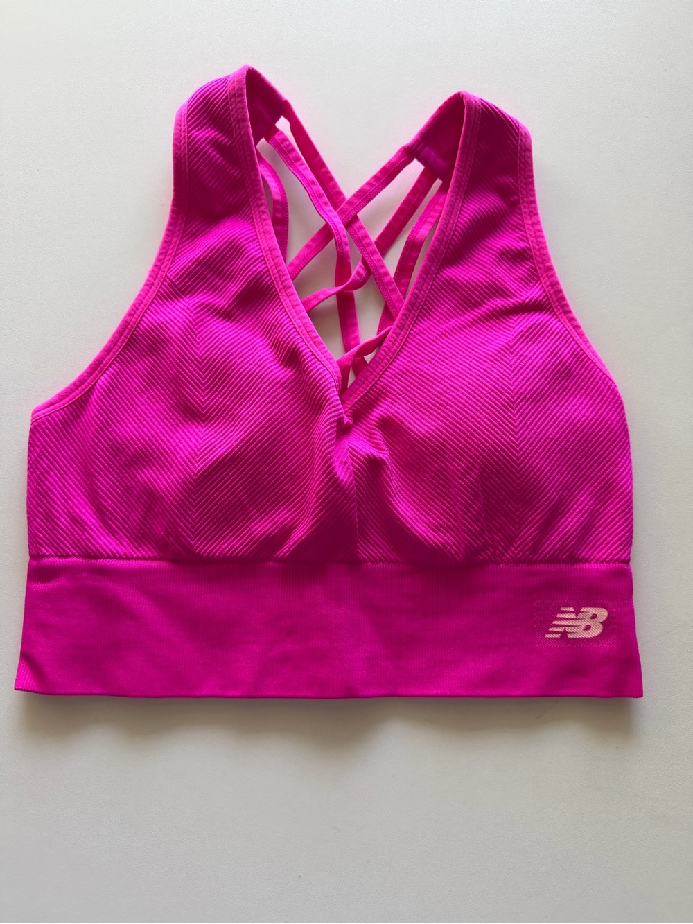 New Balance Women's Hot Pink Crisscross Sports Bra